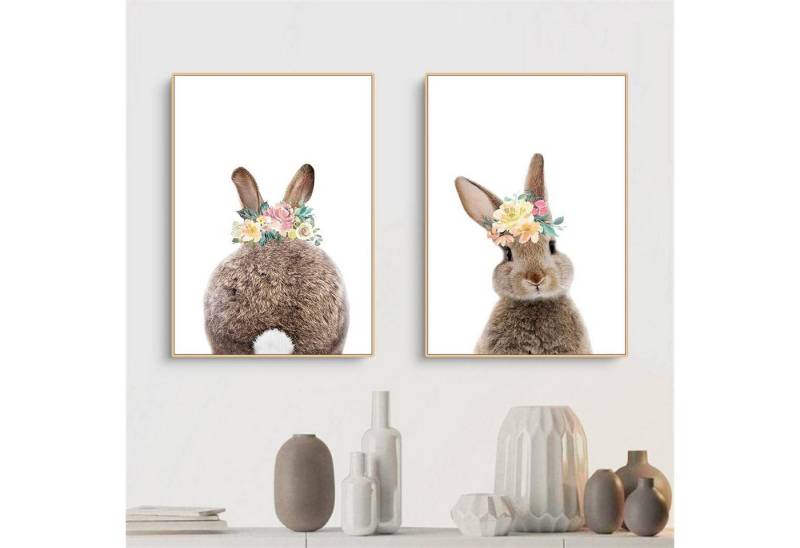 LuxusKollektion Leinwandbild Poster 2er Set Kaninchen Kinderzimmer 50x70cm 50x70cm C LuxusKollektion Leinwandbild Poster 2er Set Kaninchen Kinderzimmer 50x70cm 50x70cm C von LuxusKollektion