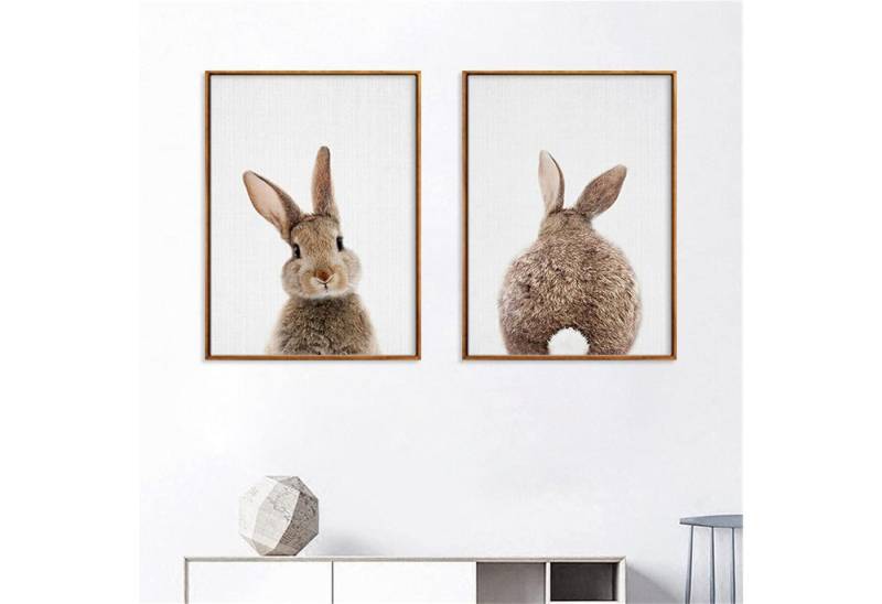 LuxusKollektion Leinwandbild Poster Kinderzimmer 2er Set Kaninchen Babyzimmer 40x50cm 40x50cm A LuxusKollektion Leinwandbild Poster Kinderzimmer 2er Set Kaninchen Babyzimmer 40x50cm 40x50cm A von LuxusKollektion