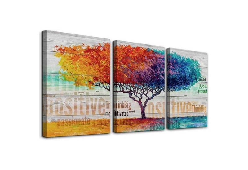 LuxusKollektion Leinwandbild Wandbild Kunstdruck Baum Wohnzimmer Büro Bunter Baum 40L x 30B cm LuxusKollektion Leinwandbild Wandbild Kunstdruck Baum Wohnzimmer Büro Bunter Baum 40L x 30B cm von LuxusKollektion