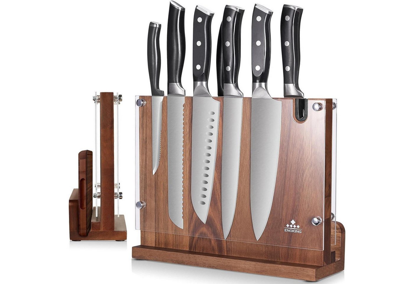 LuxusKollektion Magnet-Messerblock Messerblock Magnetisch Akazienholz 31 x 23.5 cm mit Messerschärfer LuxusKollektion Magnet-Messerblock Messerblock Magnetisch Akazienholz 31 x 23.5 cm mit Messerschärfer von LuxusKollektion