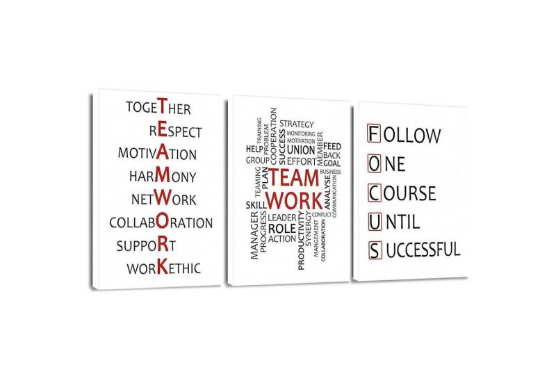 LuxusKollektion Mehrteilige Bilder Leinwandbilder 3 Teilig Kunstdruck Team Work Teamarbeit 30x40cm LuxusKollektion Mehrteilige Bilder Leinwandbilder 3 Teilig Kunstdruck Team Work Teamarbeit 30x40cm von LuxusKollektion