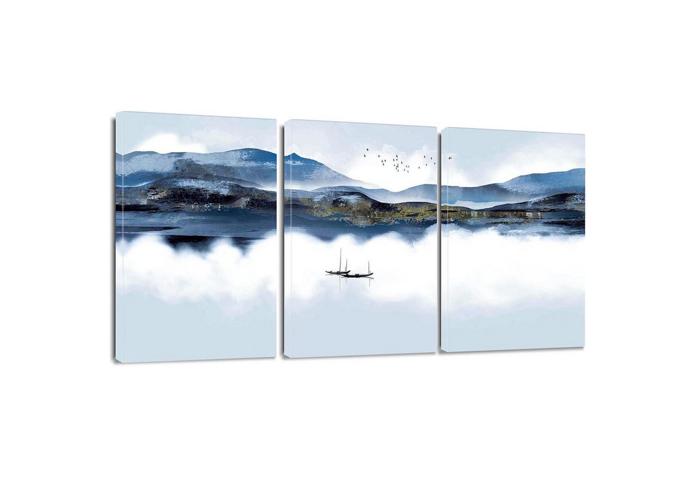 LuxusKollektion Mehrteilige Bilder Leinwandbilder 3 Teilig Kunstdruck Wohnzimmer See und Boot 30x40cm LuxusKollektion Mehrteilige Bilder Leinwandbilder 3 Teilig Kunstdruck Wohnzimmer See und Boot 30x40cm von LuxusKollektion
