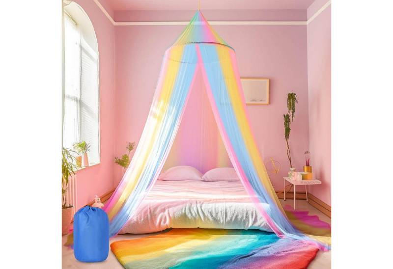 LuxusKollektion Moskitonetz Betthimmel Moskitonetz Doppelbett Einzelbett Reise Outdoor Regenbogen von LuxusKollektion