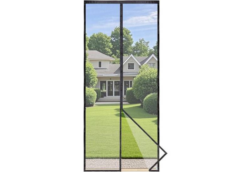 LuxusKollektion Moskitonetz Fliegengitter Tür Insektenschutz Magnet 95x220 cm Prime Schwarz von LuxusKollektion