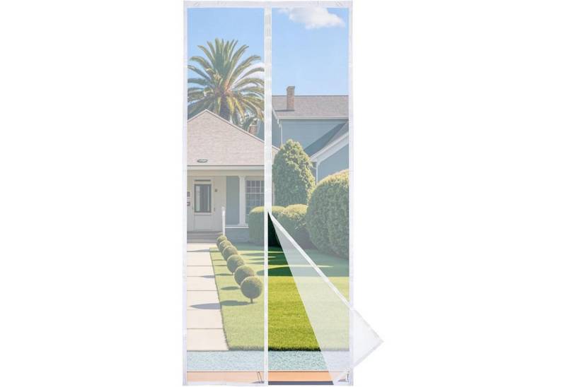 LuxusKollektion Moskitonetz Fliegengitter Tür Magnet Insektenschutz Balkontür 90x210 cm Prime Weiß von LuxusKollektion