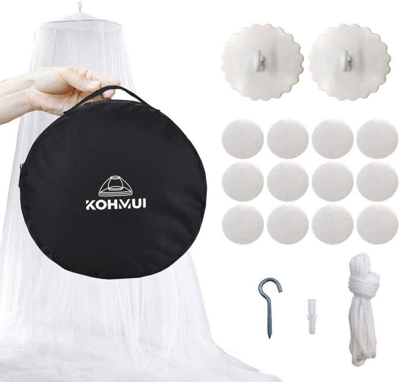 LuxusKollektion Moskitonetz Moskitonetz Mückennetz Travel für Reise Zuhause Doppelbett Einzelbett LuxusKollektion Moskitonetz Moskitonetz Mückennetz Travel für Reise Zuhause Doppelbett Einzelbett von LuxusKollektion