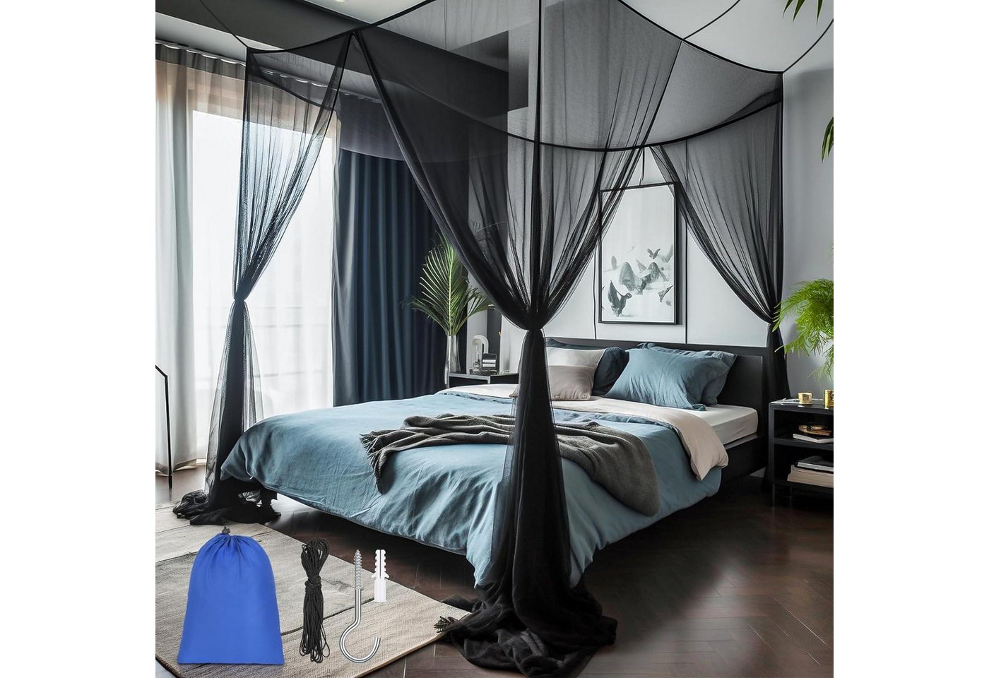 LuxusKollektion Moskitonetz Moskitonetz für Bett - Großes Betthimmel weiß - Ideal für Schlafzimmer LuxusKollektion Moskitonetz Moskitonetz für Bett - Großes Betthimmel weiß - Ideal für Schlafzimmer von LuxusKollektion