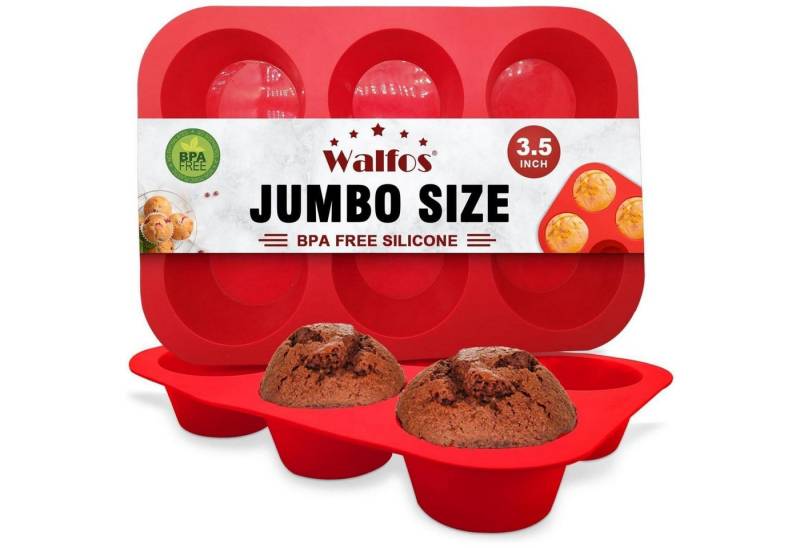 LuxusKollektion Muffinform Muffinform Silikon Texas Set 2 Stück 6 Tassen Jumbo Jumbo Muffinform von LuxusKollektion