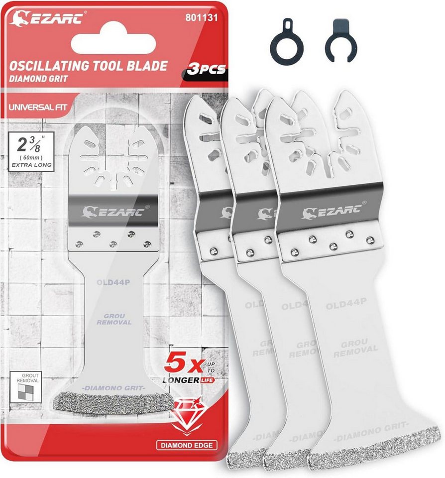 LuxusKollektion Multitool 3tlg Diamant Multitool Sägeblätter für Fliesen, Mörtel, Fugenmörtel von LuxusKollektion