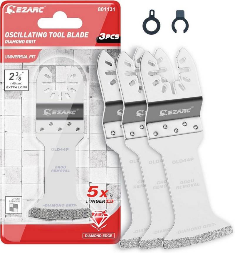LuxusKollektion Multitool 3tlg Diamant Multitool Sägeblätter für Fliesen, Mörtel, Fugenmörtel von LuxusKollektion