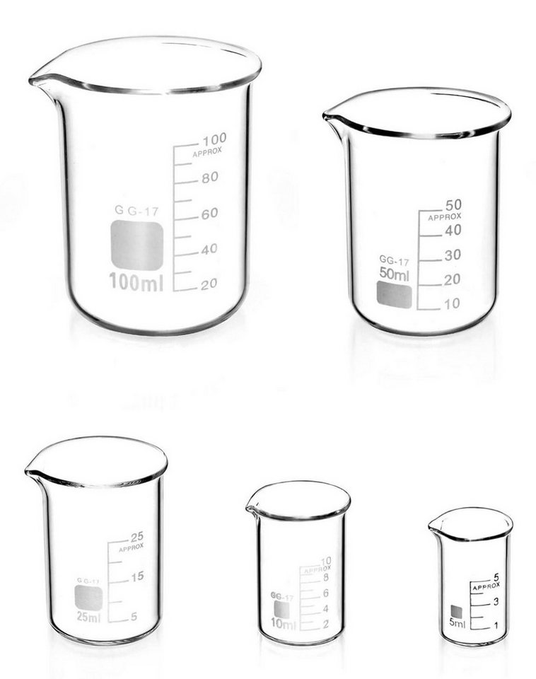 LuxusKollektion Multitool Abgestufte Messbecher Glas Set 5ml 10ml 25ml 50ml 100ml Labor Küche LuxusKollektion Multitool Abgestufte Messbecher Glas Set 5ml 10ml 25ml 50ml 100ml Labor Küche von LuxusKollektion