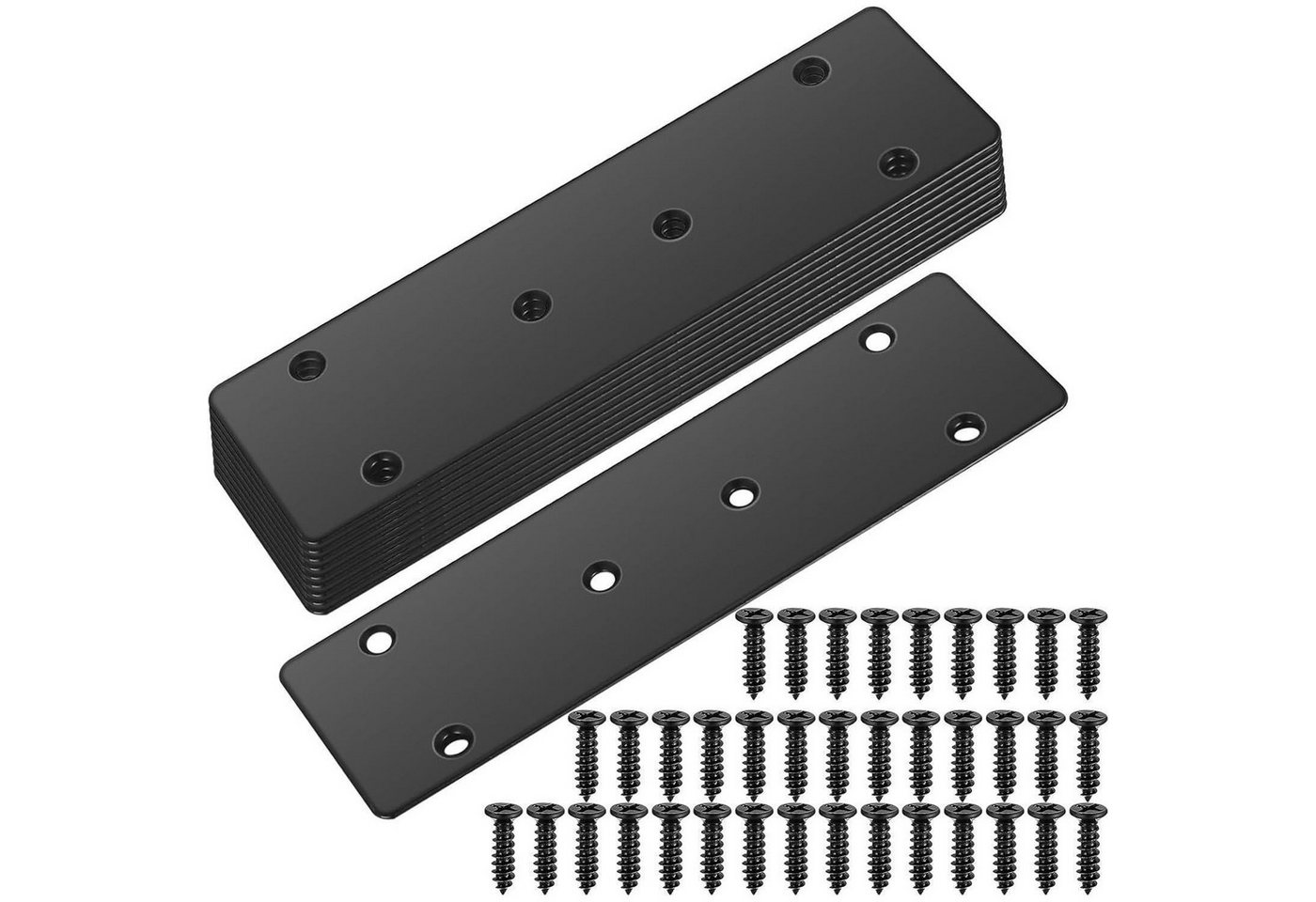LuxusKollektion Multitool Flachverbinder Edelstahl Balkenverbinder Lochblech 10Stk Noir 170x48mm von LuxusKollektion