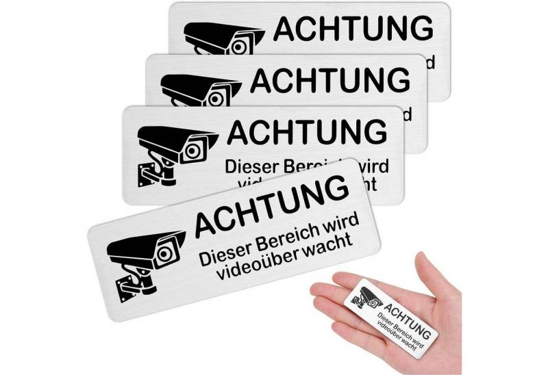 LuxusKollektion Multitool Schild Videoüberwachung Aluminium Selbstklebend Silber-Schwarz LuxusKollektion Multitool Schild Videoüberwachung Aluminium Selbstklebend Silber-Schwarz von LuxusKollektion