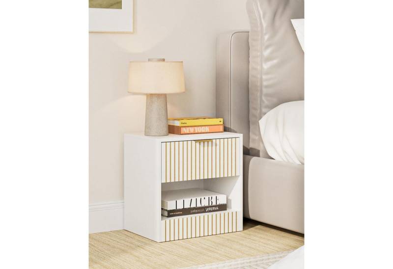 LuxusKollektion Nachttisch Nachttisch Eiche Holz Schublade Moderner Nachtkommode Schlafzimmer von LuxusKollektion