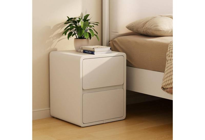 LuxusKollektion Nachttisch Nachttisch Schmal Weiß 2 Schubladen 40B cm 2 Schubladen Weiß von LuxusKollektion