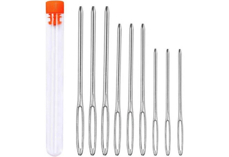 LuxusKollektion Nähnadeln 9-teiliges Nähen Nadeln Set mit großen Augen - Leder Nähen Nadeln Set von LuxusKollektion