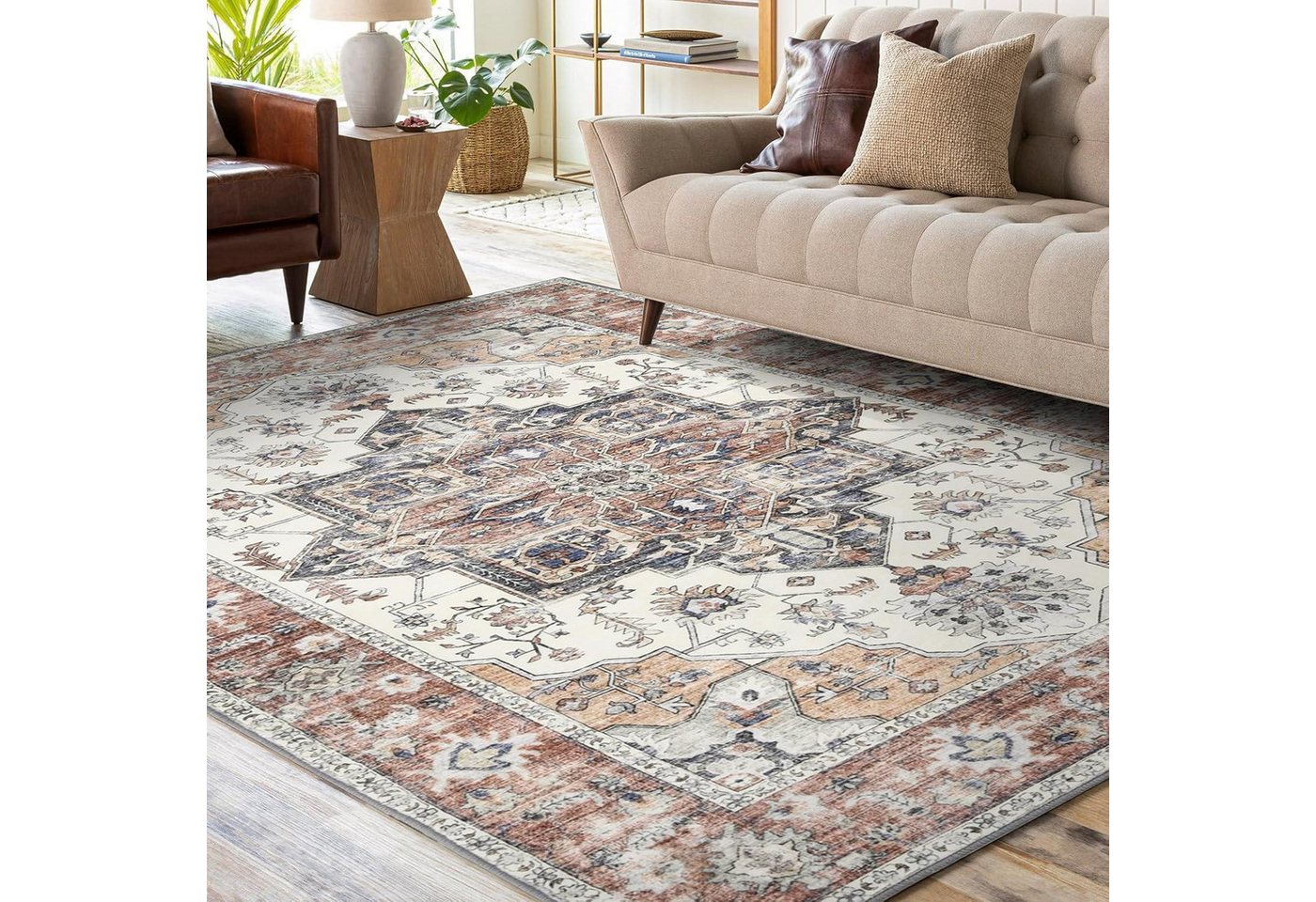 LuxusKollektion Orientteppich Teppich Wohnzimmer Schlafzimmer 160 x 230 cm Rechteckig Ziegelrot LuxusKollektion Orientteppich Teppich Wohnzimmer Schlafzimmer 160 x 230 cm Rechteckig Ziegelrot von LuxusKollektion