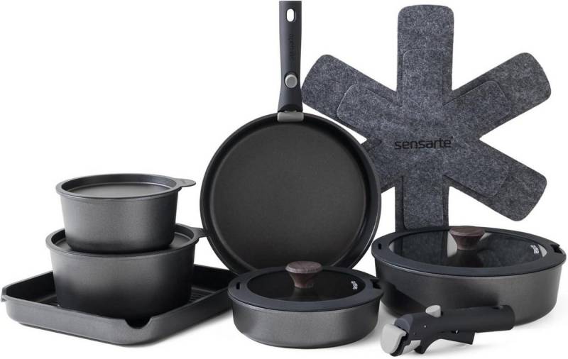 LuxusKollektion Pfannen-Set 17-teiliges Topfset und Pfannenset mit abnehmbarem von LuxusKollektion
