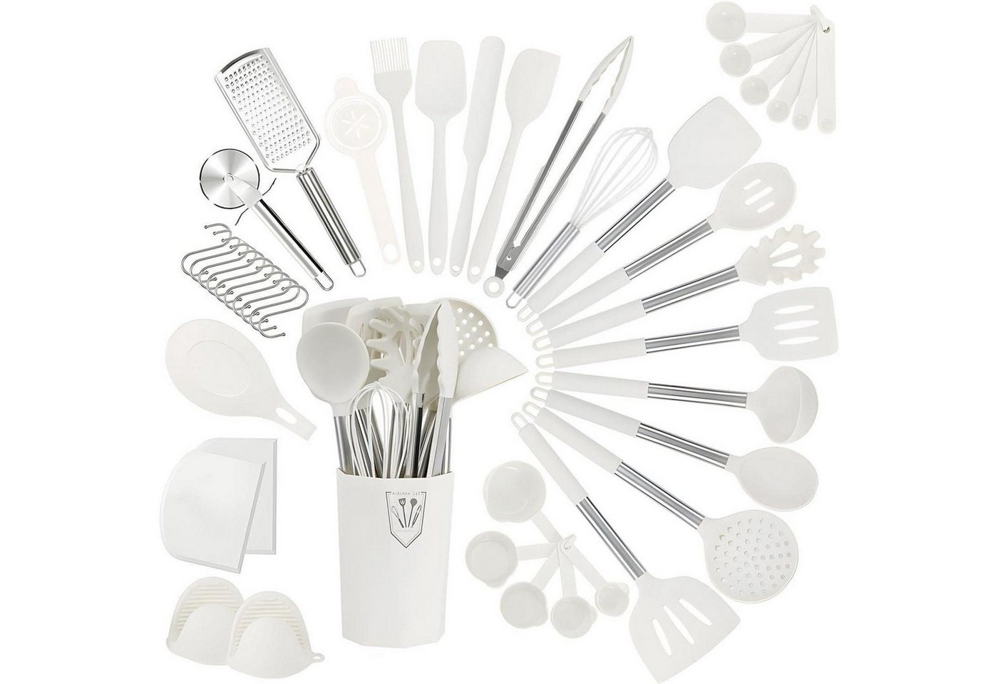 LuxusKollektion Pfannen-Set Kochutensilien Silikon Set Spatel Pizzaschneider Stainless Steel LuxusKollektion Pfannen-Set Kochutensilien Silikon Set Spatel Pizzaschneider Stainless Steel von LuxusKollektion