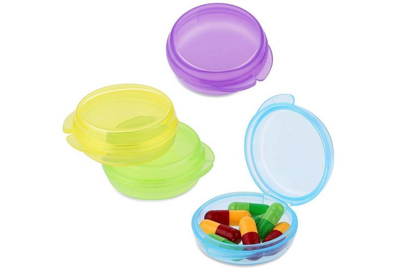 LuxusKollektion Pillendose 4er Pack Mini-Pillendose Pillen-Organizer Tragbarer Vitamin-Halter LuxusKollektion Pillendose 4er Pack Mini-Pillendose Pillen-Organizer Tragbarer Vitamin-Halter von LuxusKollektion