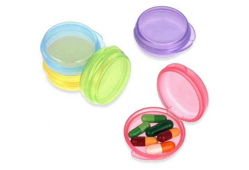 LuxusKollektion Pillendose 5er Pack Mini-Pillendose Pillen-Organizer Vitamin-Halter Box in Gelb LuxusKollektion Pillendose 5er Pack Mini-Pillendose Pillen-Organizer Vitamin-Halter Box in Gelb von LuxusKollektion