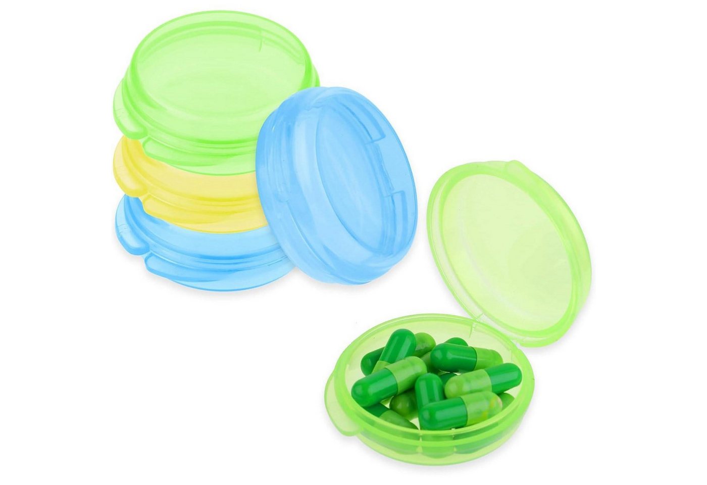 LuxusKollektion Pillendose Mini Pillendose 5er Pack - Kleine Pillenbox Tragbarer Vitamin Halter LuxusKollektion Pillendose Mini Pillendose 5er Pack - Kleine Pillenbox Tragbarer Vitamin Halter von LuxusKollektion