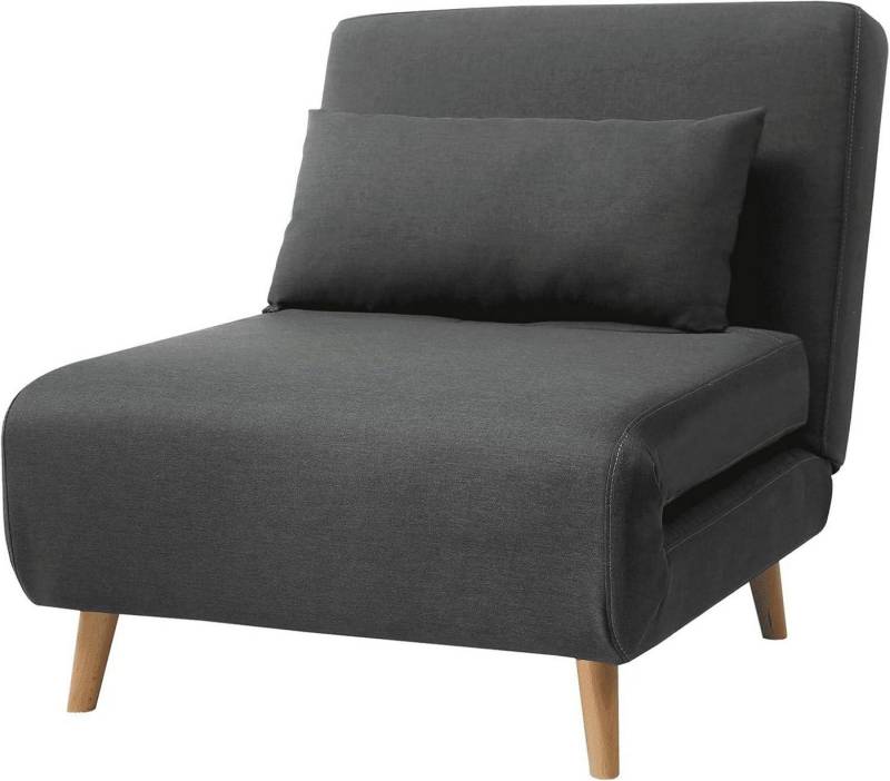 LuxusKollektion Polsterstuhl Schlafsofa 4 in 1 Schlafsessel Bettfunktion Gästebett Darkgrau von LuxusKollektion