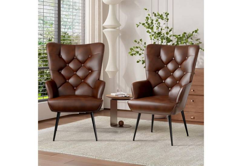 LuxusKollektion Polsterstuhl Sessel Polsterstuhl Metallbeine 2erSet 150kg Braun 2er-Set LuxusKollektion Polsterstuhl Sessel Polsterstuhl Metallbeine 2erSet 150kg Braun 2er-Set von LuxusKollektion