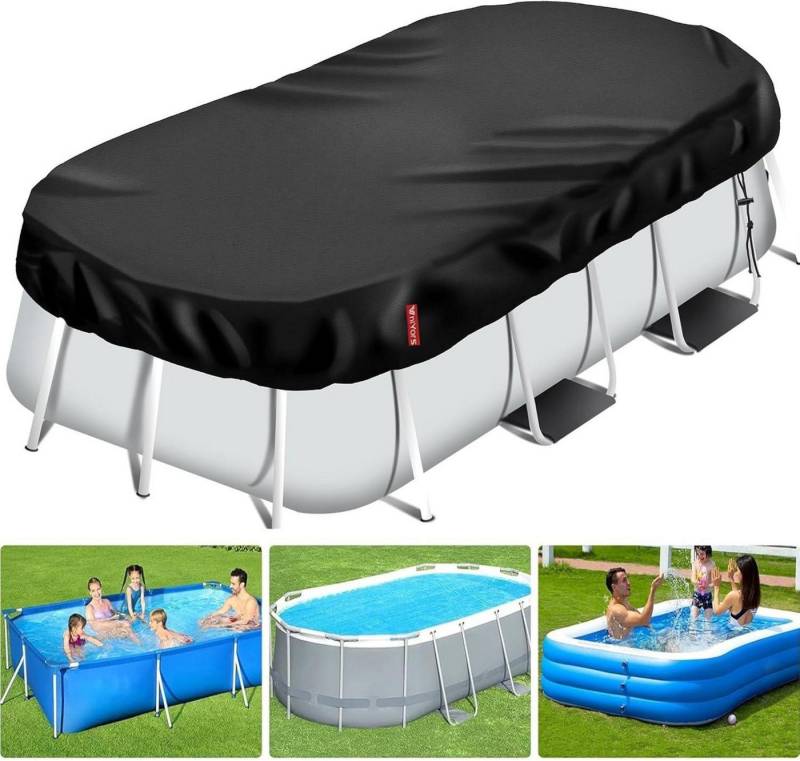 LuxusKollektion Pool-Abdeckplane Poolabdeckung Rechteckig Uv-Schutz Kordelzug BodennäGel 305x205x20cm von LuxusKollektion
