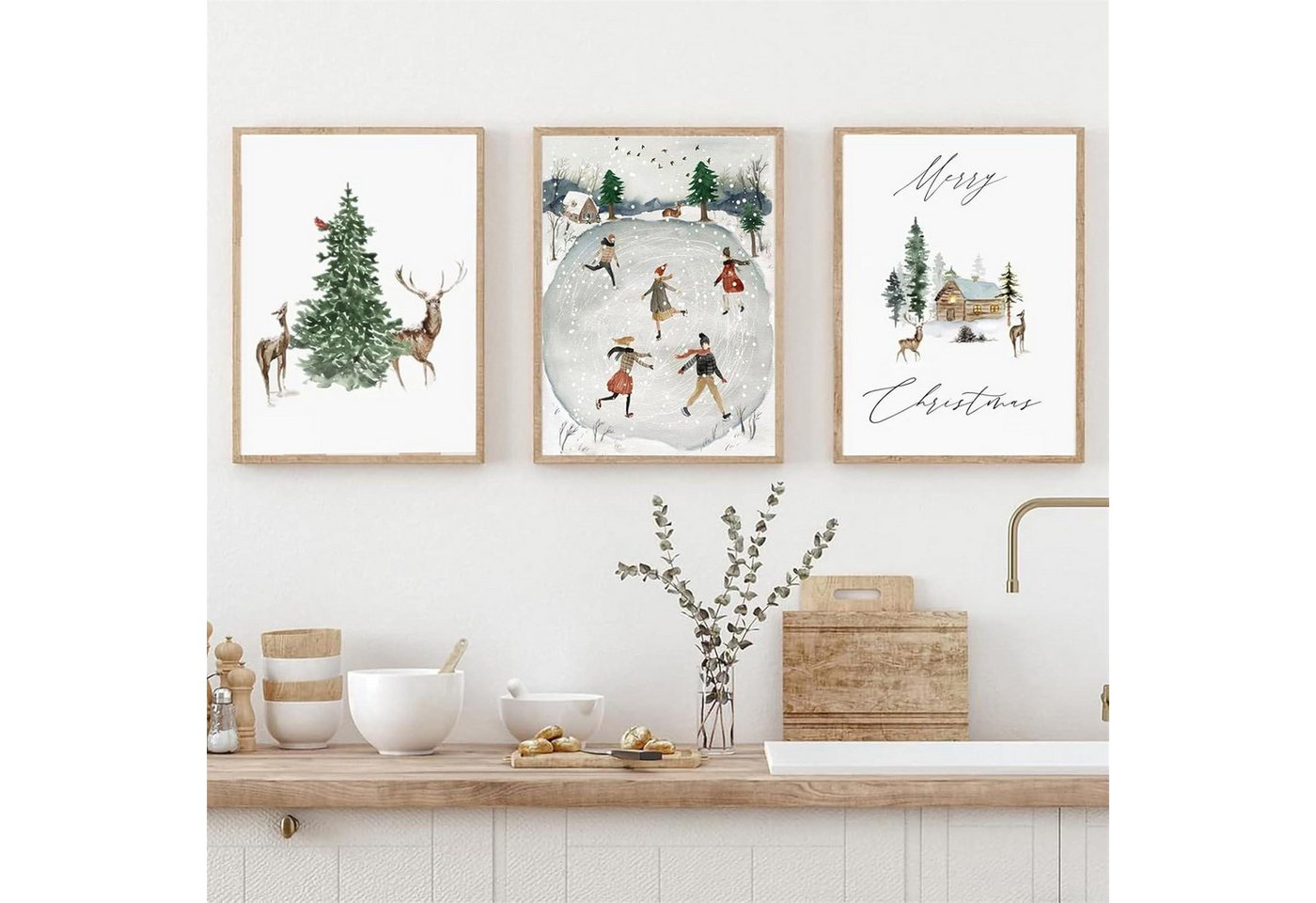 Trayosin Poster 3er Premium Poster Set Weihnachten Winter Wandbild Kunst Trayosin Poster 3er Premium Poster Set Weihnachten Winter Wandbild Kunst von Trayosin
