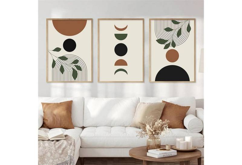 LuxusKollektion Poster Poster Set 3 Abstrakt Kunstdruck Wanddeko Boho Wohnzimmer 40x50cm Grün LuxusKollektion Poster Poster Set 3 Abstrakt Kunstdruck Wanddeko Boho Wohnzimmer 40x50cm Grün von LuxusKollektion