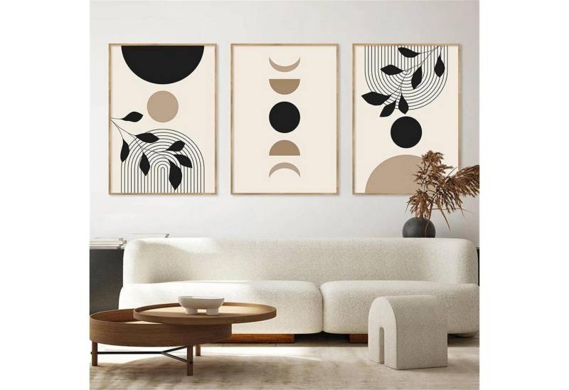 LuxusKollektion Poster Poster Set 3 abstrakt Kunstdruck Wandbilder Boho 30x40cm Schwarz LuxusKollektion Poster Poster Set 3 abstrakt Kunstdruck Wandbilder Boho 30x40cm Schwarz von LuxusKollektion