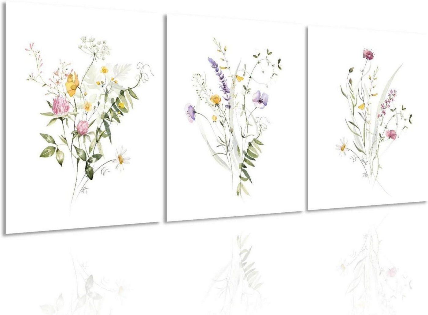 LuxusKollektion Poster Wildflower Watercolor Floral Prints 12x16 Set für Wand Dekor, 3er Pack LuxusKollektion Poster Wildflower Watercolor Floral Prints 12x16 Set für Wand Dekor, 3er Pack von LuxusKollektion