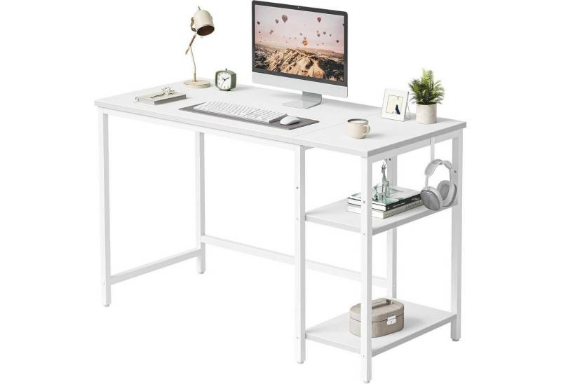 LuxusKollektion Regal-Schreibtisch Schreibtisch Computertisch PC Tisch Homeoffice 120 x 50 cm Weiß von LuxusKollektion