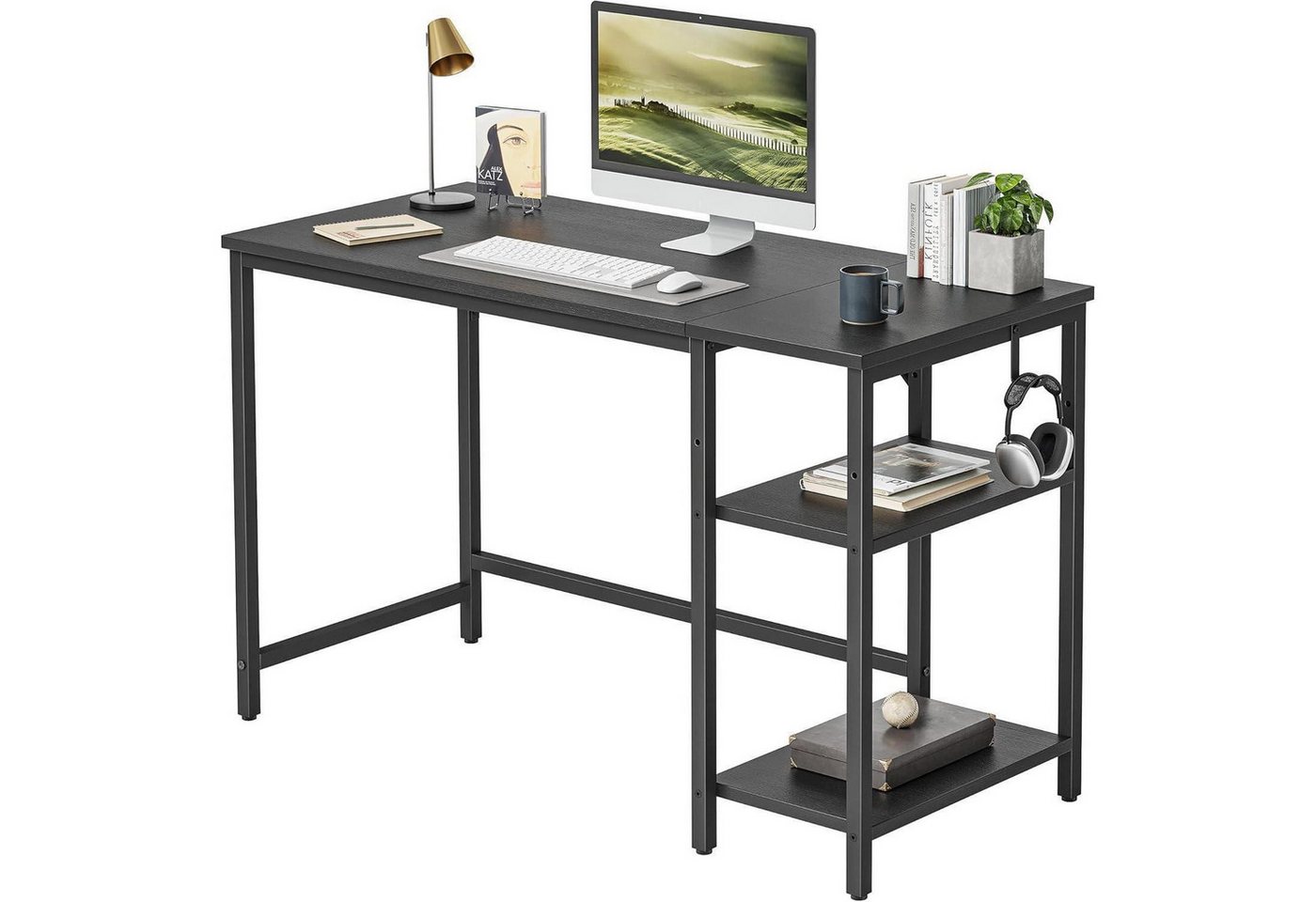 LuxusKollektion Regal-Schreibtisch Schreibtisch Computertisch Regale Büro Stahlrahmen 100 x 50 cm Schwarz LuxusKollektion Regal-Schreibtisch Schreibtisch Computertisch Regale Büro Stahlrahmen 100 x 50 cm Schwarz von LuxusKollektion