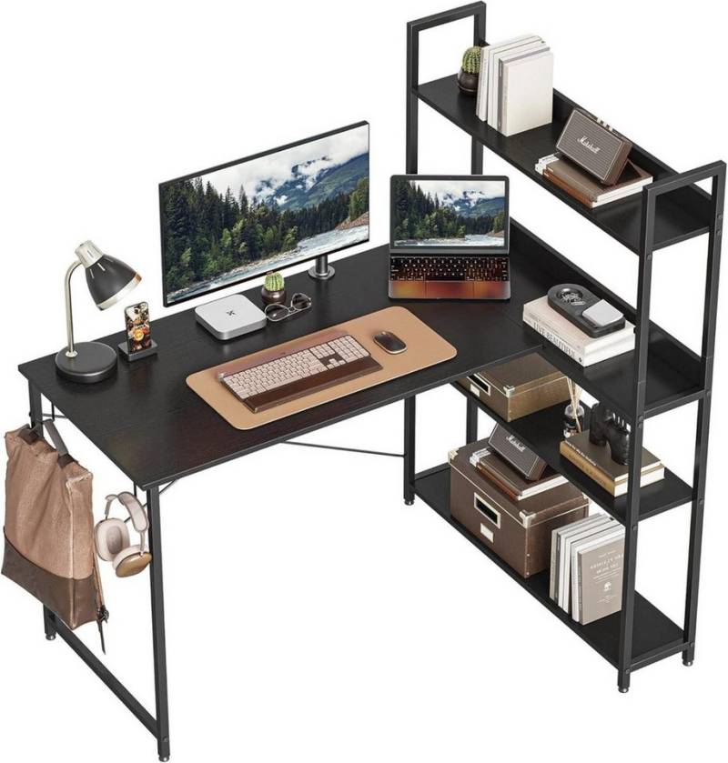 LuxusKollektion Regal-Schreibtisch Schreibtisch Regal Eckschreibtisch Heimbüro L-förmig Ablagefächer von LuxusKollektion
