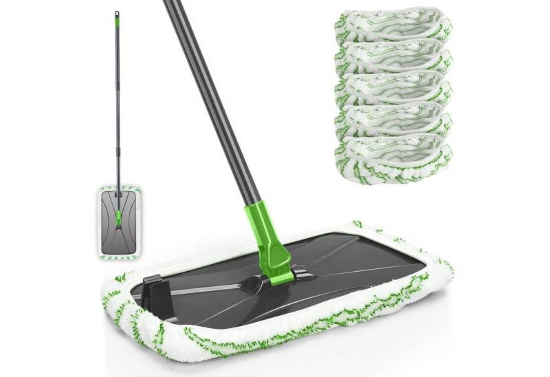 LuxusKollektion Reinigungs-Set Bodenwischer Mikrofaser 127cm Drehgelenk 5 Wischmopp 128cm Grau Grün LuxusKollektion Reinigungs-Set Bodenwischer Mikrofaser 127cm Drehgelenk 5 Wischmopp 128cm Grau Grün von LuxusKollektion