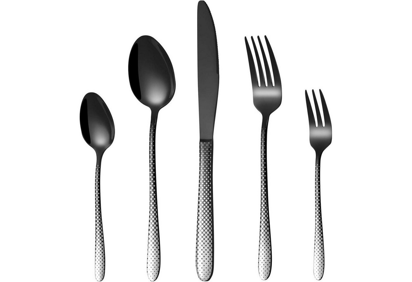 LuxusKollektion Salatbesteck Besteck schwarz 6 Personen Edelstahl Messer 30 Teilig Laser-schwarz LuxusKollektion Salatbesteck Besteck schwarz 6 Personen Edelstahl Messer 30 Teilig Laser-schwarz von LuxusKollektion