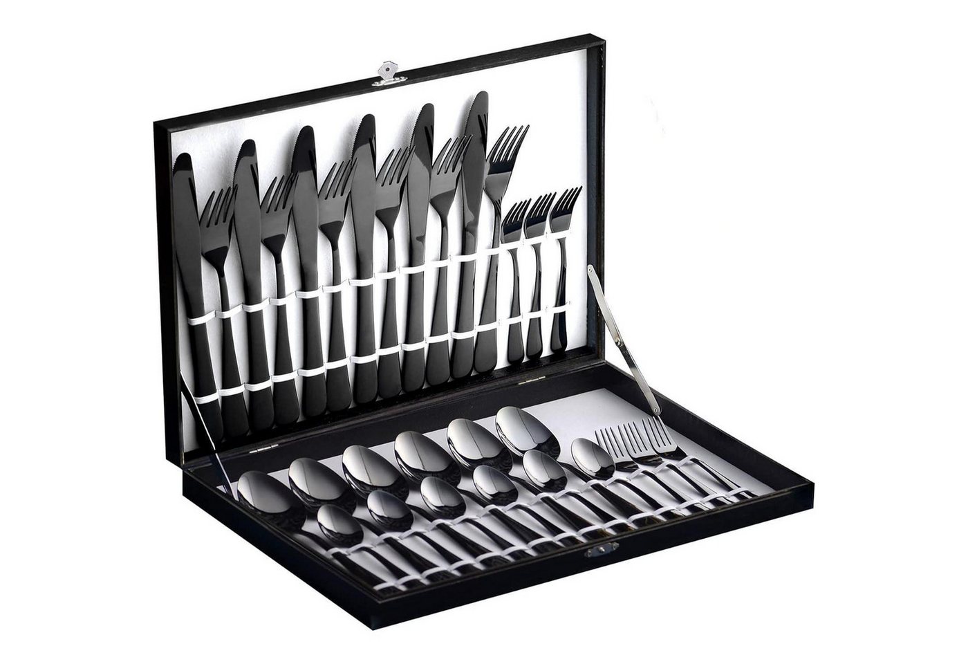 LuxusKollektion Salatbesteck Besteckset Edelstahl 1810 30teilig Messer 30pcs 6 Personen Schwarz LuxusKollektion Salatbesteck Besteckset Edelstahl 1810 30teilig Messer 30pcs 6 Personen Schwarz von LuxusKollektion