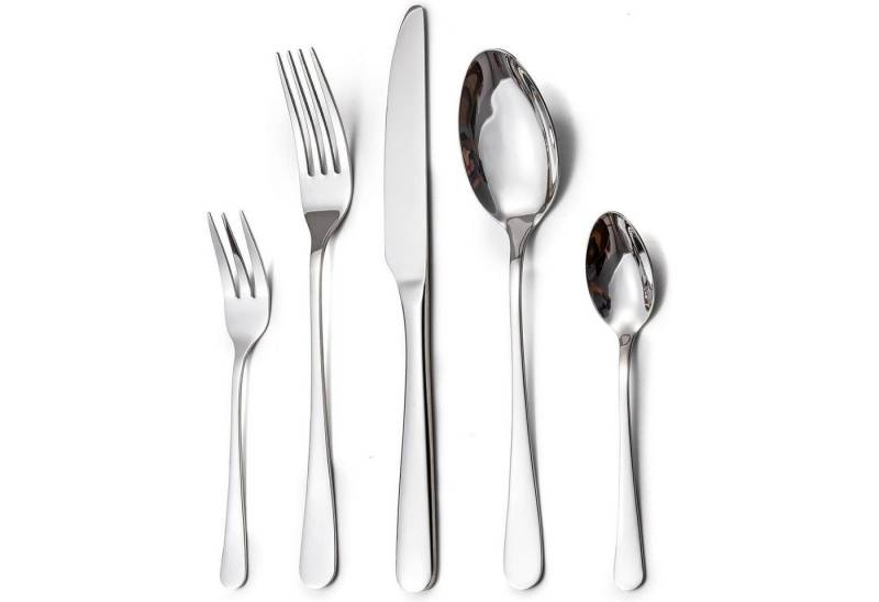 LuxusKollektion Salatbesteck Besteckset Edelstahl 60teilig Messer Gabel Löffel 60 Stück silber von LuxusKollektion