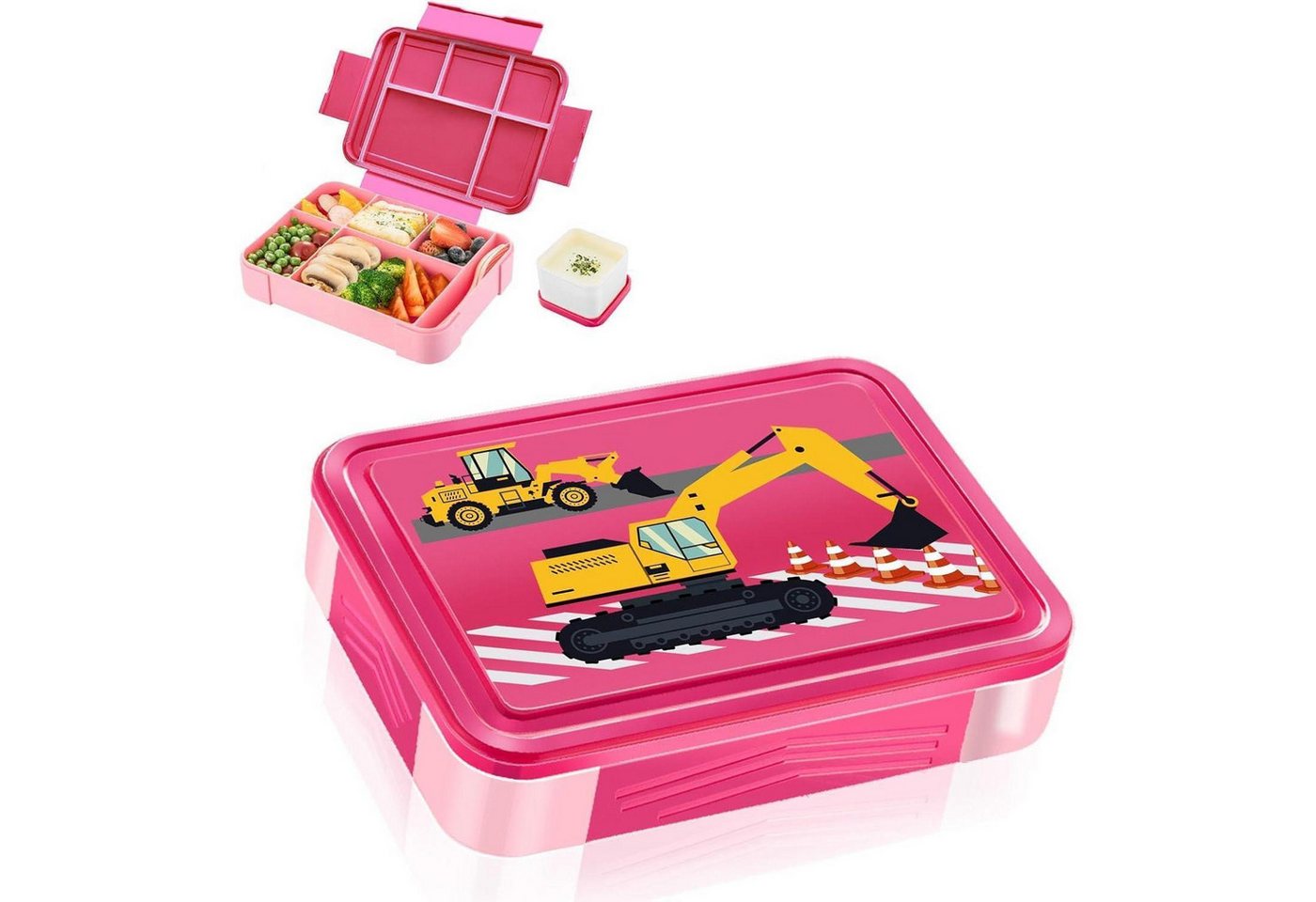 LuxusKollektion Salatbesteck Brotdose Fächer BentoBox Kinder BPAfrei Brotbox Jungen Red Engineer LuxusKollektion Salatbesteck Brotdose Fächer BentoBox Kinder BPAfrei Brotbox Jungen Red Engineer von LuxusKollektion