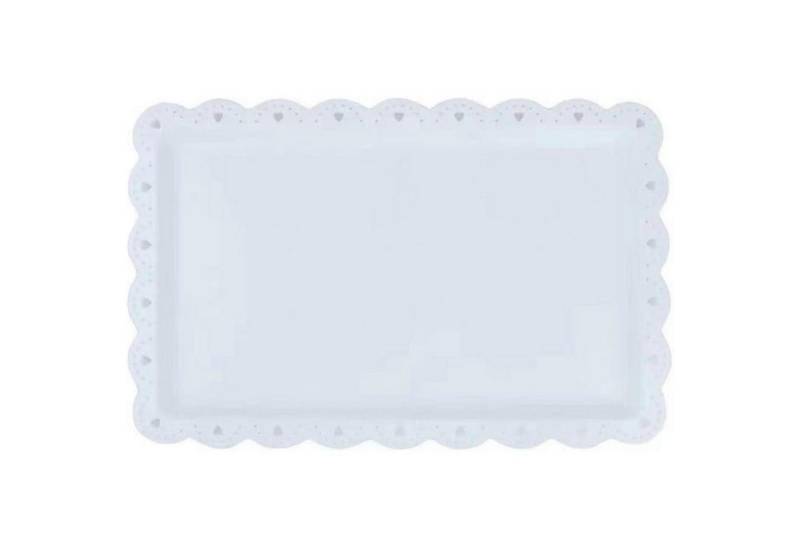 LuxusKollektion Salatbesteck Cupcakeständer 3stufig Dessert Display Hochzeit Weißer Teller von LuxusKollektion