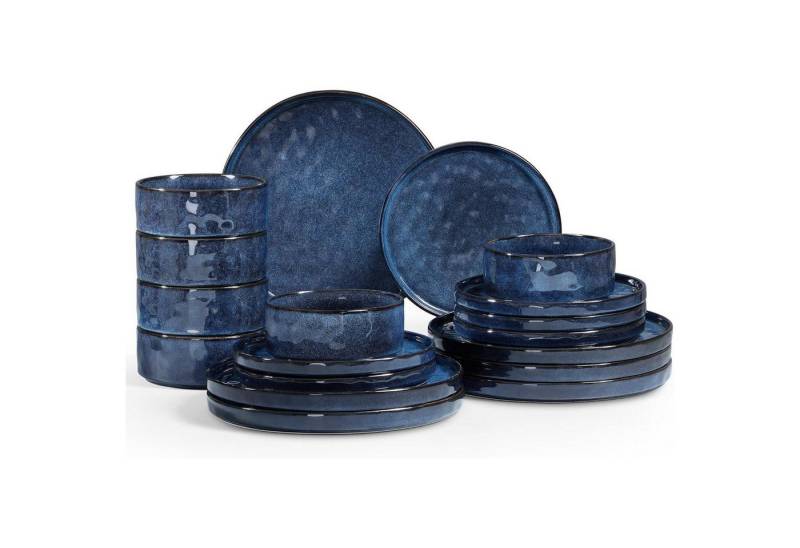 LuxusKollektion Salatbesteck Geschirrset 18teilig Steinzeug Tafelservice 6Personen Galaktisch Blau LuxusKollektion Salatbesteck Geschirrset 18teilig Steinzeug Tafelservice 6Personen Galaktisch Blau von LuxusKollektion