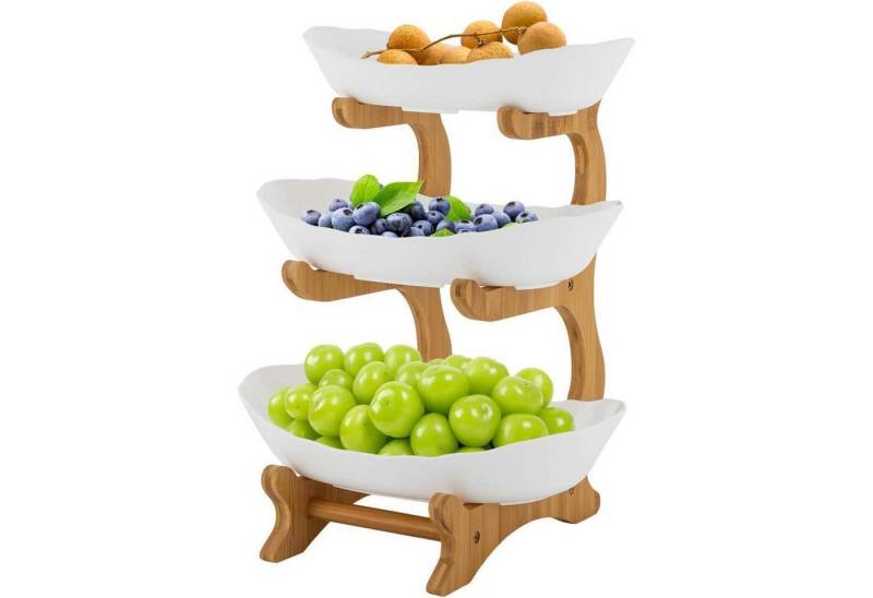 LuxusKollektion Salatbesteck Obst Etagere mit 3 Ebenen Bambus Stand & Obstschale LuxusKollektion Salatbesteck Obst Etagere mit 3 Ebenen Bambus Stand & Obstschale von LuxusKollektion