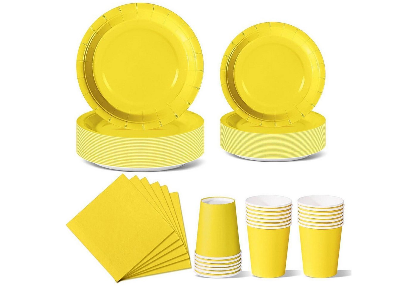 LuxusKollektion Salatbesteck Pappteller 96 Becher Servietten Partyset Geburtstag Gelb LuxusKollektion Salatbesteck Pappteller 96 Becher Servietten Partyset Geburtstag Gelb von LuxusKollektion