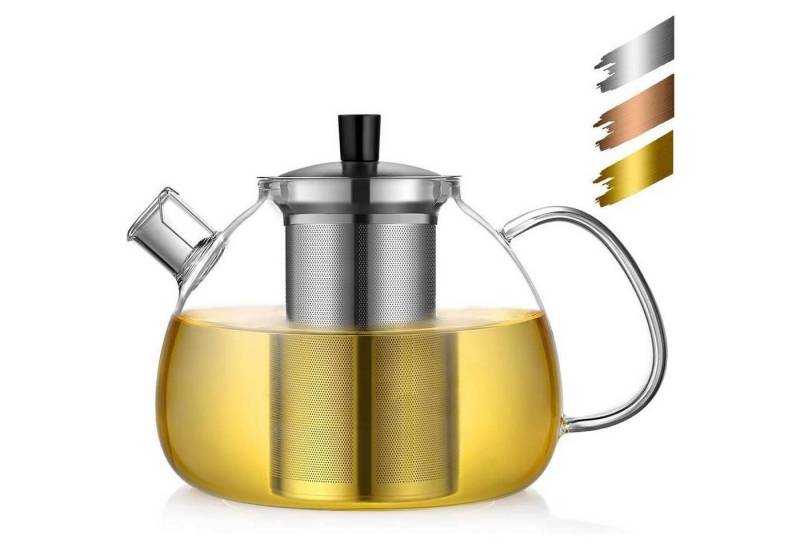 LuxusKollektion Salatbesteck Teekanne Glas Edelstahl Teesieb 1500ml Grüntee 1500ml Silberne 1500ml LuxusKollektion Salatbesteck Teekanne Glas Edelstahl Teesieb 1500ml Grüntee 1500ml Silberne 1500ml von LuxusKollektion