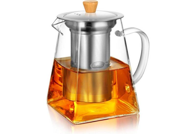 LuxusKollektion Salatbesteck Teekanne Glas Edelstahlsieb Herdsicher Blatttee 700ml LuxusKollektion Salatbesteck Teekanne Glas Edelstahlsieb Herdsicher Blatttee 700ml von LuxusKollektion