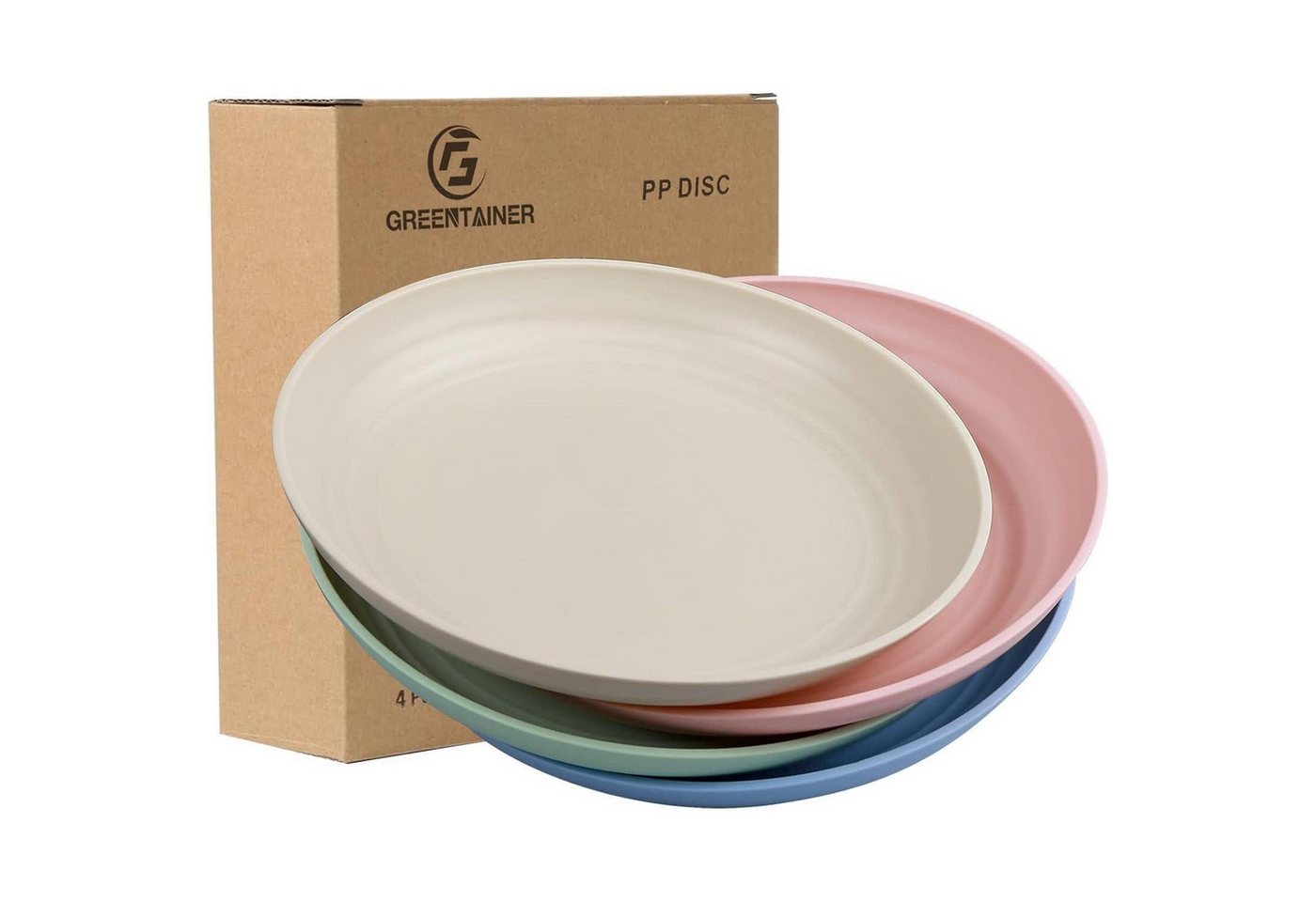 LuxusKollektion Salatbesteck Teller Set 4er 22,3cm PP Unzerbrechlich BPAfrei Helle Farbe 22,3cm LuxusKollektion Salatbesteck Teller Set 4er 22,3cm PP Unzerbrechlich BPAfrei Helle Farbe 22,3cm von LuxusKollektion