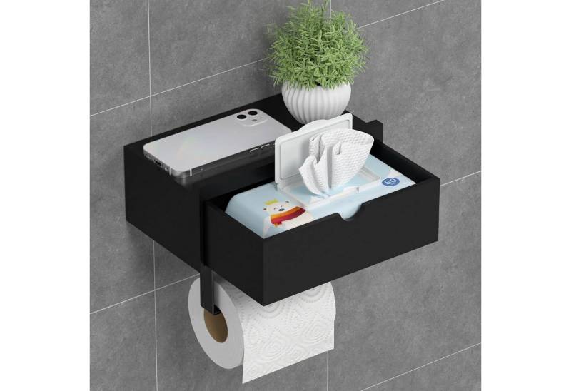 LuxusKollektion Salatbesteck Toilettenpapierhalter Feuchttücherbox Bambus Selbstklebend Schwarz LuxusKollektion Salatbesteck Toilettenpapierhalter Feuchttücherbox Bambus Selbstklebend Schwarz von LuxusKollektion