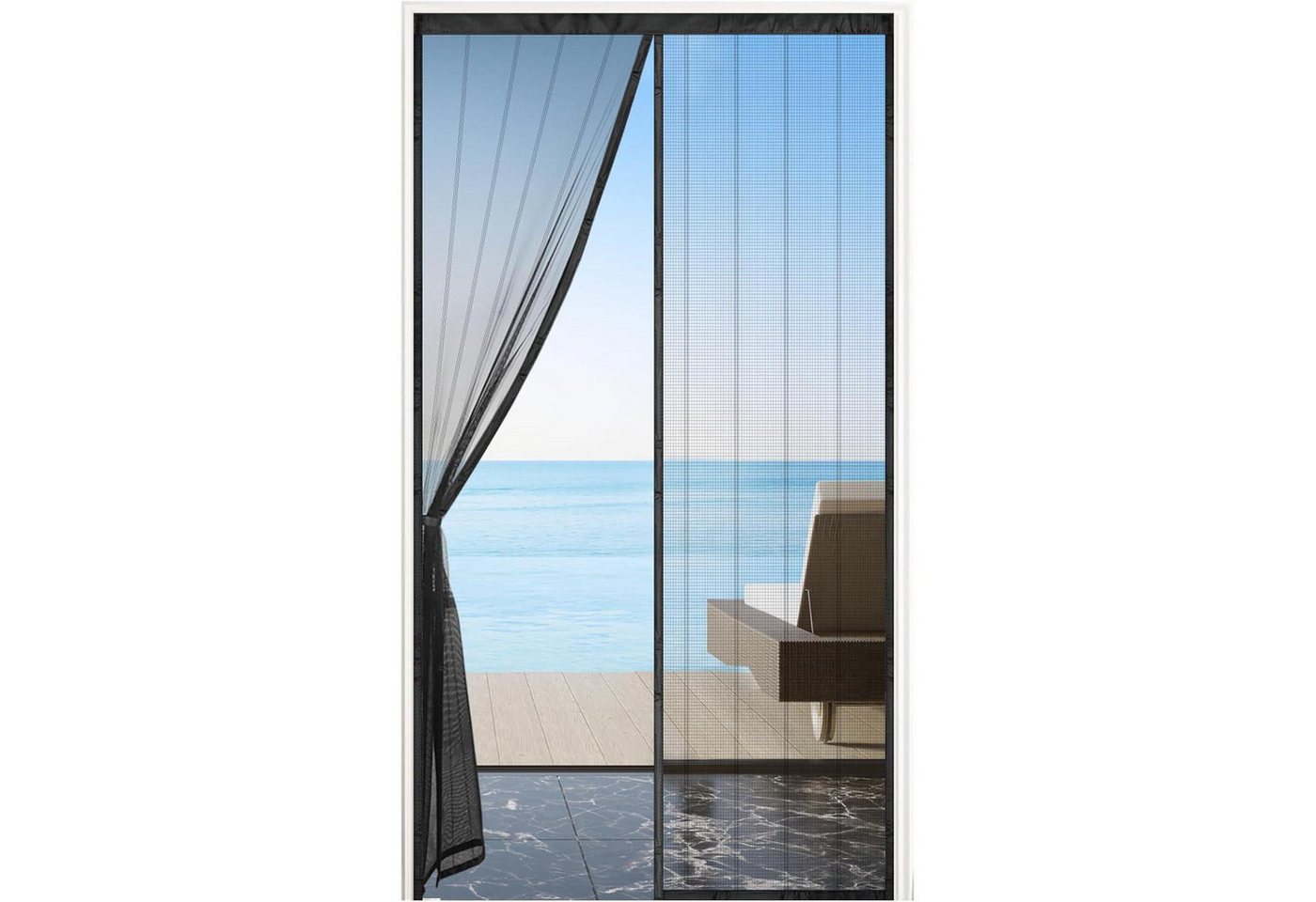 LuxusKollektion Schädlingsschutznetz Fliegengitter Balkontür Magnet 90x210cm Verbreitern Schwarz LuxusKollektion Schädlingsschutznetz Fliegengitter Balkontür Magnet 90x210cm Verbreitern Schwarz von LuxusKollektion